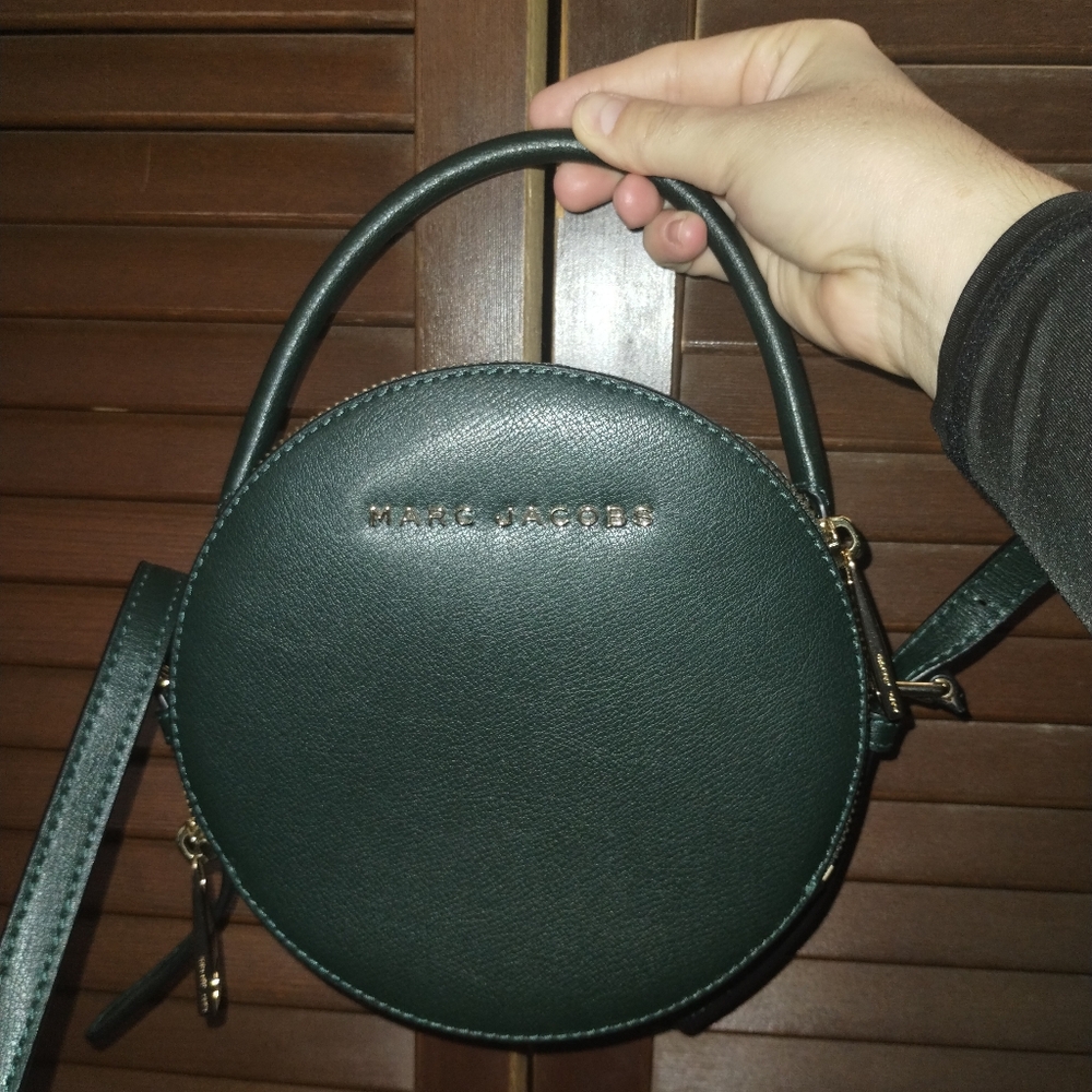 Marc Jacobs Green Structured Crossbody Bag